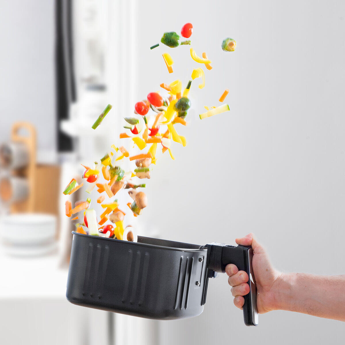 🍟 FREIDORA DE AIRE INNOVAGOODS FRYINN PRO 5500 NEGRO 1700 W 5,5L ACERO INOXIDABLE