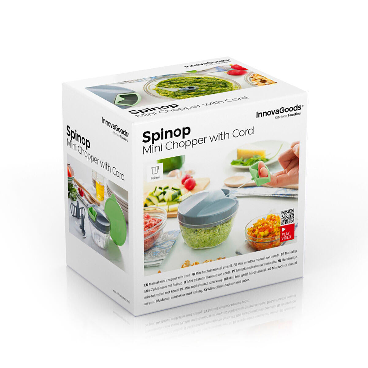 🔪 MINI PICADORA MANUAL CON CUERDA SPINOP INNOVAGOODS 🔪