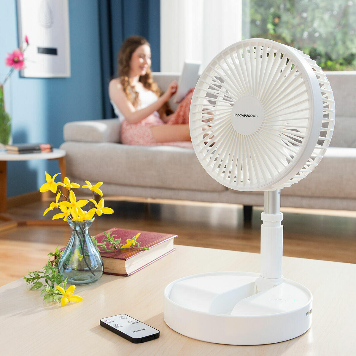 🌀 VENTILADOR RECARGABLE PLEGABLE 3 EN 1 FANDLE INNOVAGOODS Ø7,7'' – 7200 mAh 🔋
