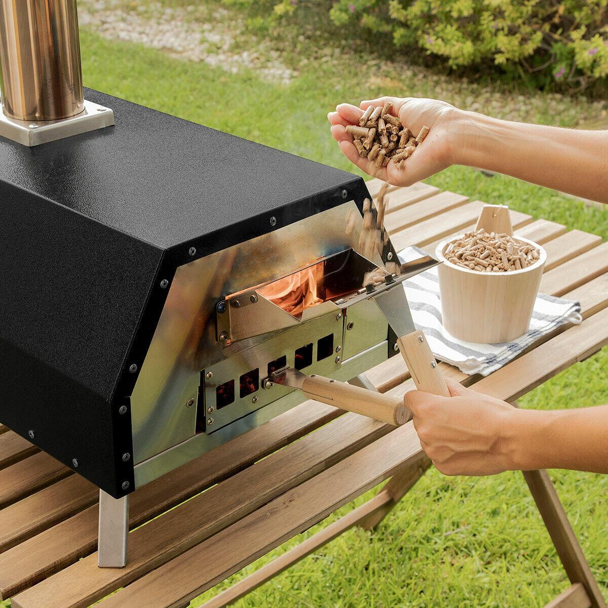 🍕 HORNO PARA PIZZA DE PELLETS CON ACCESORIOS PIZZAHVEN INNOVAGOODS 🍕