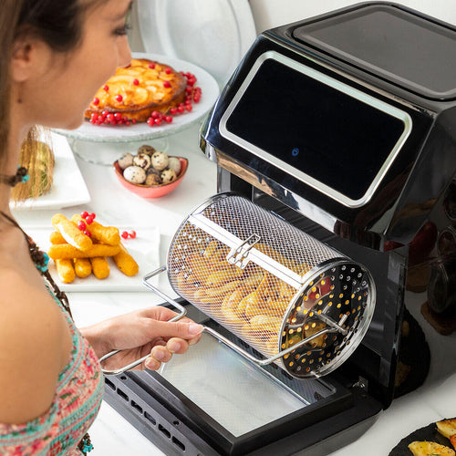 🍽️ FREIDORA DE AIRE INNOVAGOODS FRYINN PRO MAX 12000 NEGRO 1800 W 12 L ACERO INOXIDABLE 🍽️