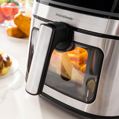 🍟 FREIDORA DE AIRE INNOVAGOODS FRYINN VIEW 6500 NEGRO 1700 W 6,5L ACERO INOXIDABLE