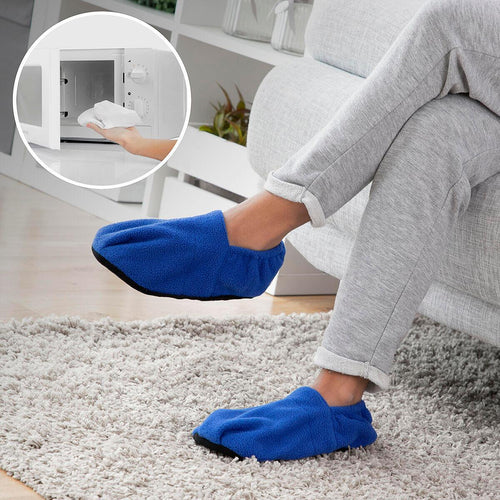 🦶 ZAPATILLAS DE CASA CALENTABLES EN MICROONDAS INNOVAGOODS AZUL 🦶
