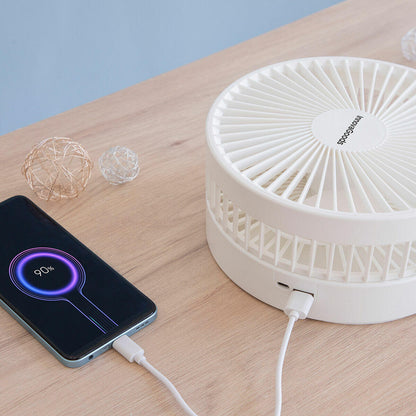 🌀 VENTILADOR RECARGABLE PLEGABLE 3 EN 1 FANDLE INNOVAGOODS Ø7,7'' – 7200 mAh 🔋