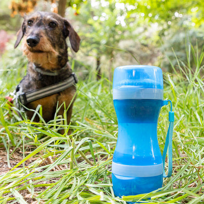 🐾 BOTELLA CON DEPÓSITO DE AGUA Y COMIDA PARA MASCOTAS 2 EN 1 PETTAP INNOVAGOODS