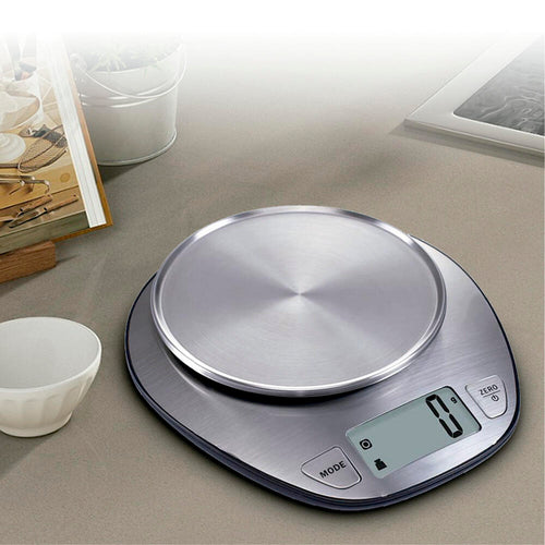 BÁSCULA DE COCINA DIGITAL EN ACERO INOXIDABLE – 5KG