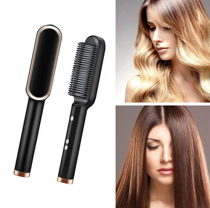 Cepillo Alisador Eléctrico Mujer Hair Queen