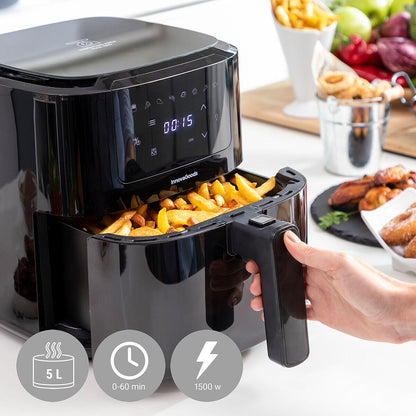 🍳 FREIDORA DE AIRE CON BÁSCULA INNOVAGOODS FRYINN BALANCE 5000 NEGRO 1500 W 5 L ACERO INOXIDABLE 🍳